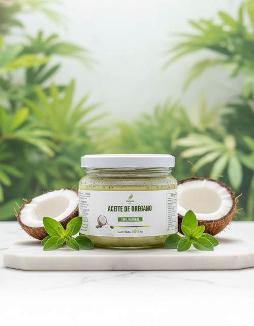 desparacitante cien por ciento natural de aceite de oregano con aceite de coco